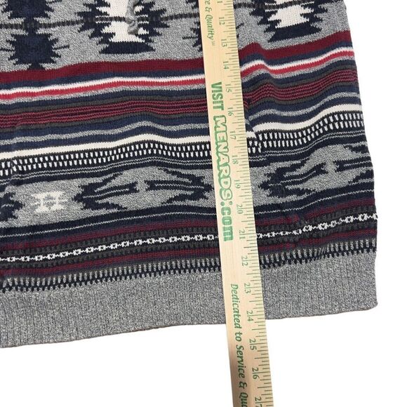 100% cotton American Eagle aztec Hooded Sweater Small - Picture 12 of 15